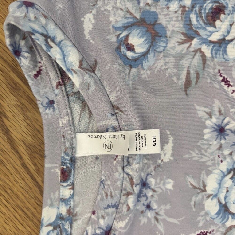Flora Nikrooz Ladies 2 Piece‎ PJ Set Floral Purple Small Cottagecore Prairie - Picture 2 of 4